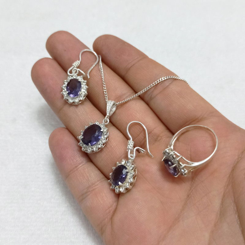 نیم ست نقره زنانه سلین کالا مدل آماتیس کد ce-amatis1