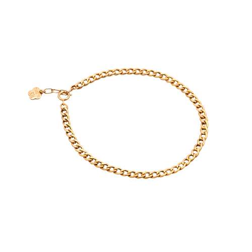 دستبند زنجیری طلا 18 عیار زنانه الی گالری مدل کارتیه 80