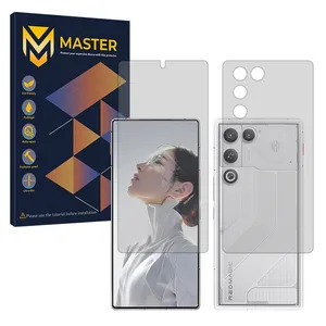 Master Hydrogel model Transparent Screen Protector for ZTE nubia RedMagic 11 Air mobile phone along with the back protector