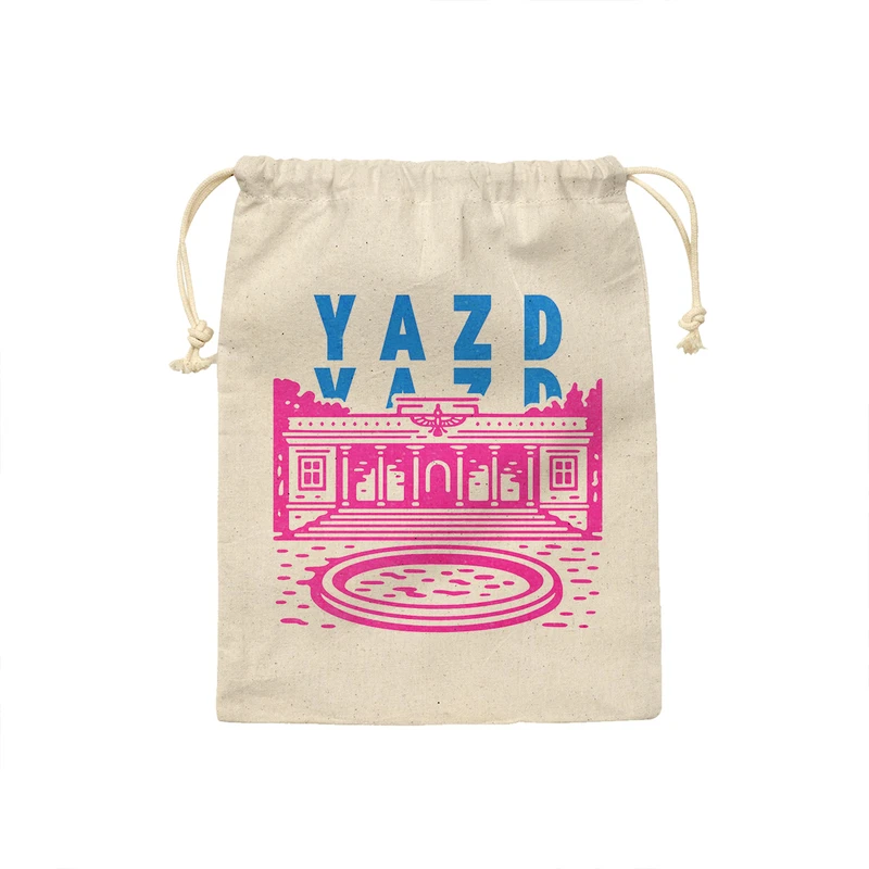 کیسه نان و سبزی ترمه طراحان ایده مدل نماد آتشکده یزد کد map0132 - M سایز 23x33 سانتی متر