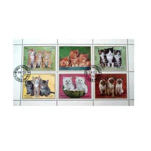 تمبر یادگاری مدل نژاد گربه ها کد DS2203 مجموعه 6 عددی