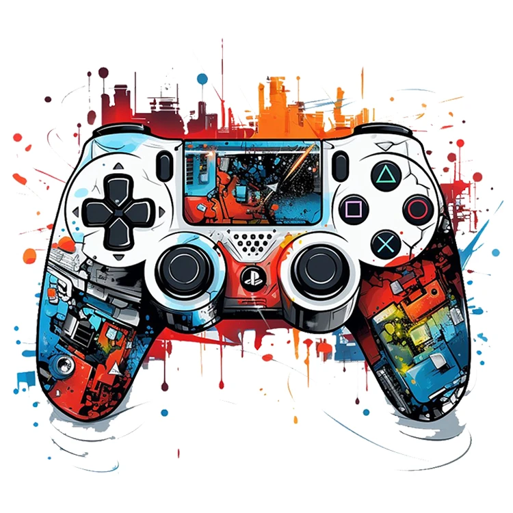 استیکر پارچه و لباس پاد آفرین مدل گیم کد DKST214