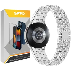 بند اسپریگ مدل Diamond مناسب برای ساعت هوشمند سامسونگ Galaxy Watch 4 40mm / watch 4 42mm / watch 4 44mm / watch 4 46mm / Watch 5 40mm / Watch 5 44mm / Watch 5 pro 45mm