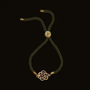 دستبند طلا 18 عیار زنانه الن نار مدل گل رز کد ELN9672