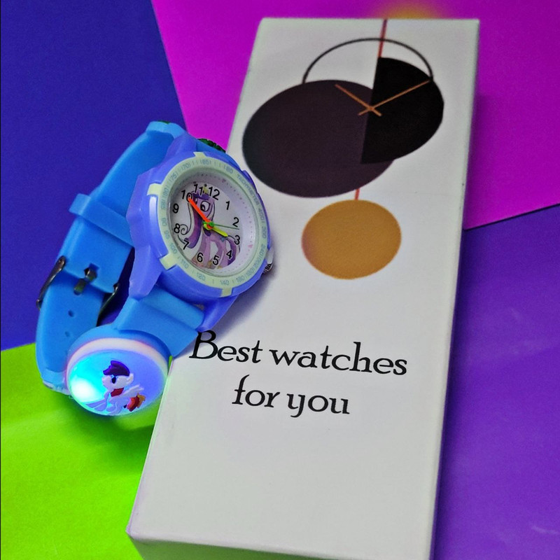 ساعت مچی عقربه ای بچگانه مدل چراغدار 012 ساعت مچی عقربه ای بچگانه مدل چراغدار 012