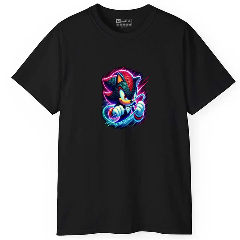 تی شرت آستین کوتاه مردانه پاد آفرین مدل اسپرت طرح سونیک کد 0800