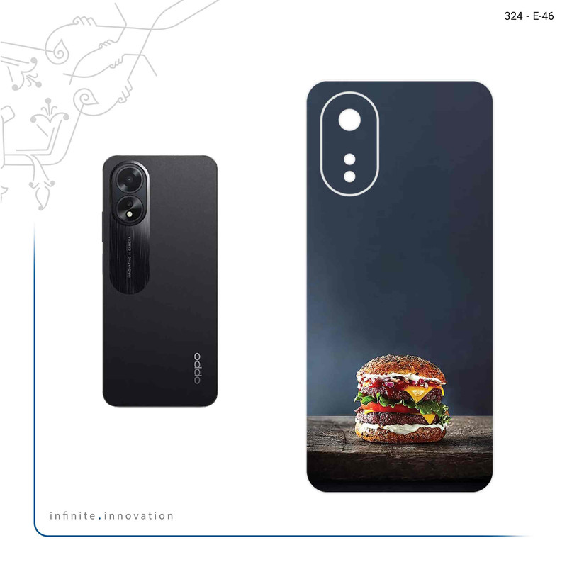 برچسب پوششی ماهوت مدل Hamburger مناسب برای گوشی موبایل اپو A38