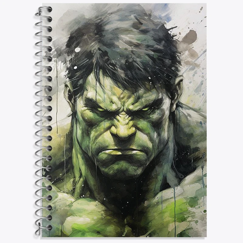دفتر زبان 50 برگ خندالو مدل سه خط طرح هالک مارول (Marvel) کد N1764