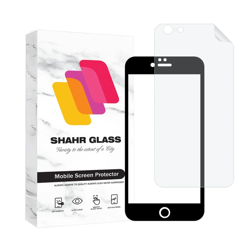 محافظ صفحه نمایش سرامیکی مات شهر گلس مدل MCERAMNANOSH مناسب برای گوشی موبایل اپل iPhone 6s Plus / iPhone 6 Plus به همراه محافظ پشت گوشی هیدروژل