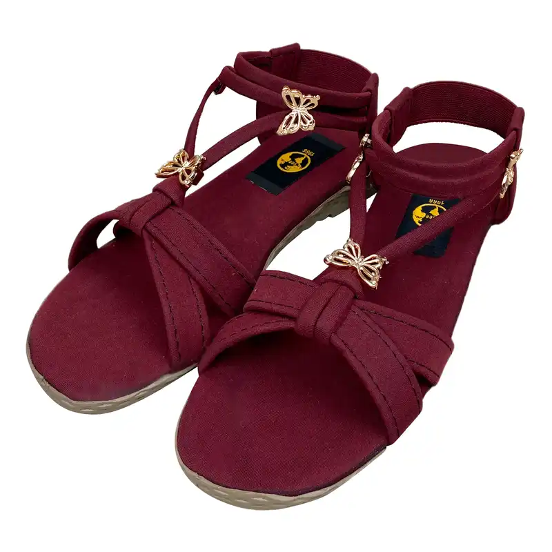 صندل زنانه سیی مدل رومی پروانه کد 1966.2