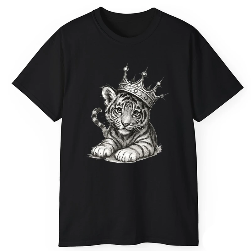 تی‌شرت آستین کوتاه مردانه پاد آفرین مدل ببر سلطان کد 003