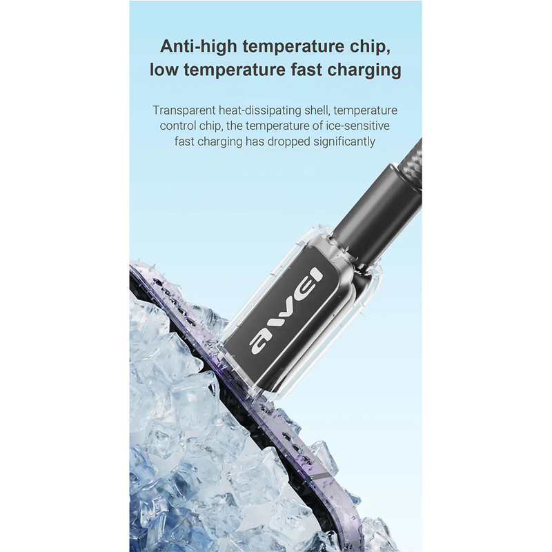 کابل تبدیل USB-C به لایتنینگ اوی مدل CL-148L 30W طول 1 متر