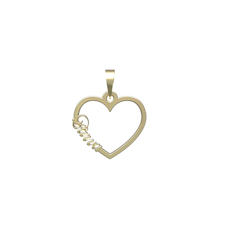 آویز گردنبند طلا 18 عیار زنانه مدوپد مدل اسم بروا barva کد PB1-10658