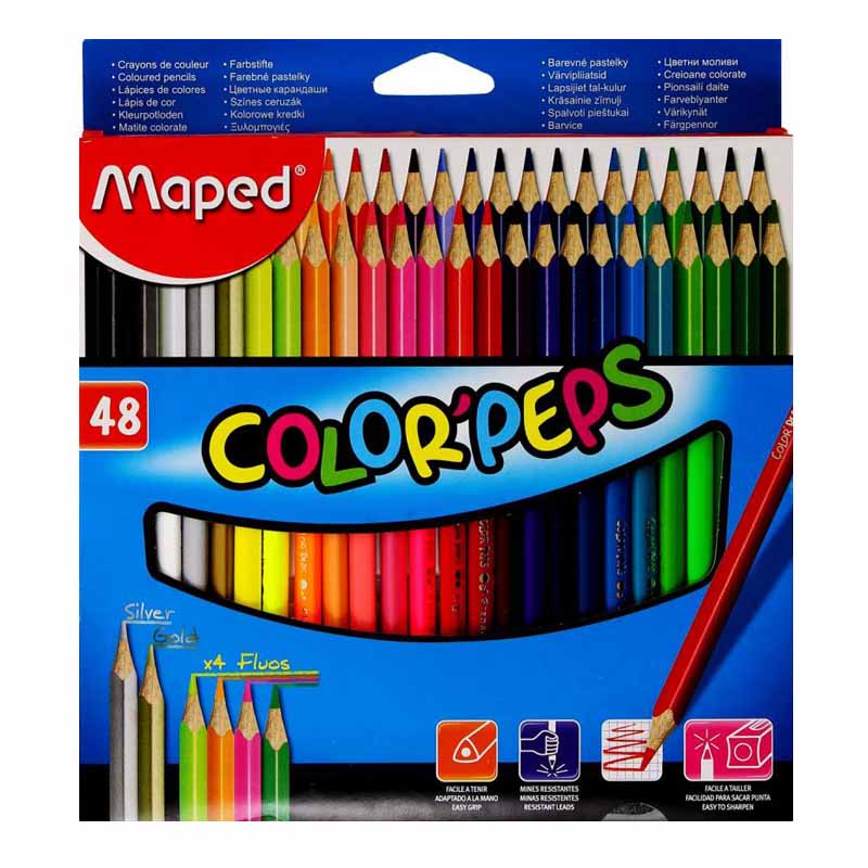 مداد رنگی 48 رنگ مپد مدل colorpeps کد 146664
