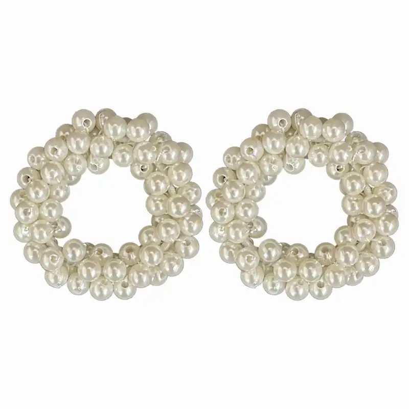 کش مو زنانه مدل دانه های مرواریدی بسته دو عددی