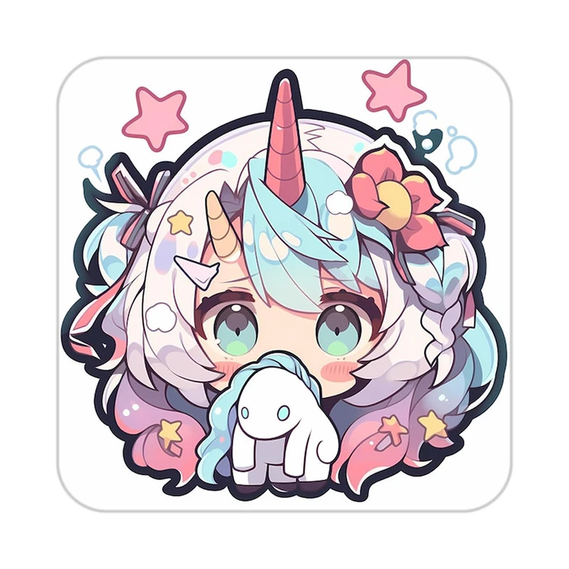 زیر لیوانی کاکتی طرح اسب تک شاخ و یونیکورن مدل mp29182