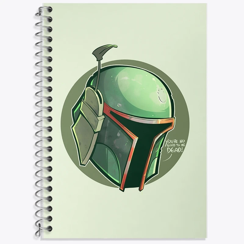 دفتر زبان 50 برگ خندالو مدل دو خط طرح جنگ ستارگان (Star Wars) کد F144