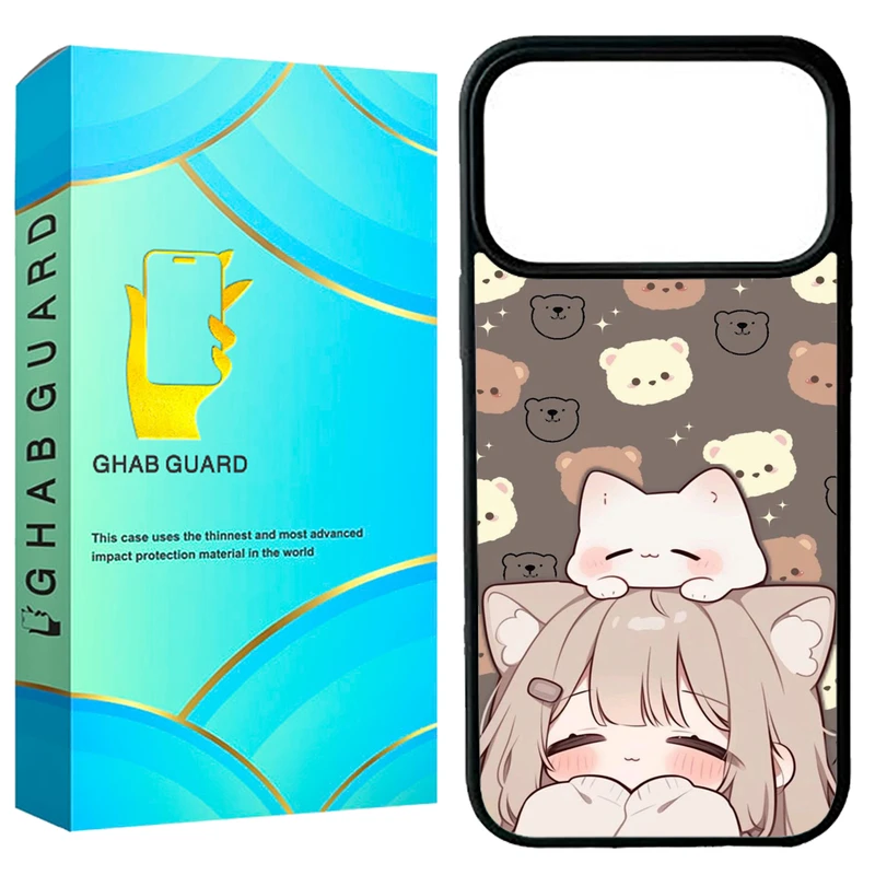 کاور قاب گارد طرح دختر و گربه مدل G17P مناسب برای گوشی موبایل اپل iPhone 17 Pro