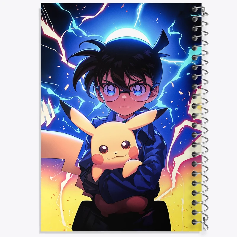 دفتر شطرنجی 50 برگ خندالو مدل انیمه پوکمون (Pokemon) کد F2844