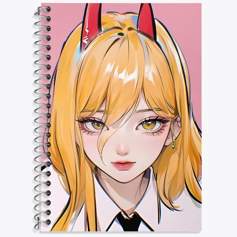 دفتر زبان 50 برگ خندالو مدل سه خط طرح انیمه مرد اره ای کد N4260