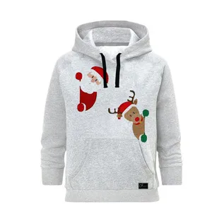 هودی زنانه مدل بابا نوئل کد M104 رنگ طوسی