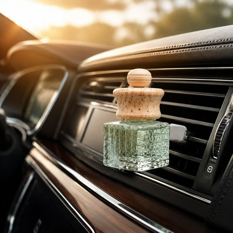  محفظه نگهدارنده عطر مدل شیشه ای گیره ای طرح دار 3 ظرفیت 5 میلی‌لیتر