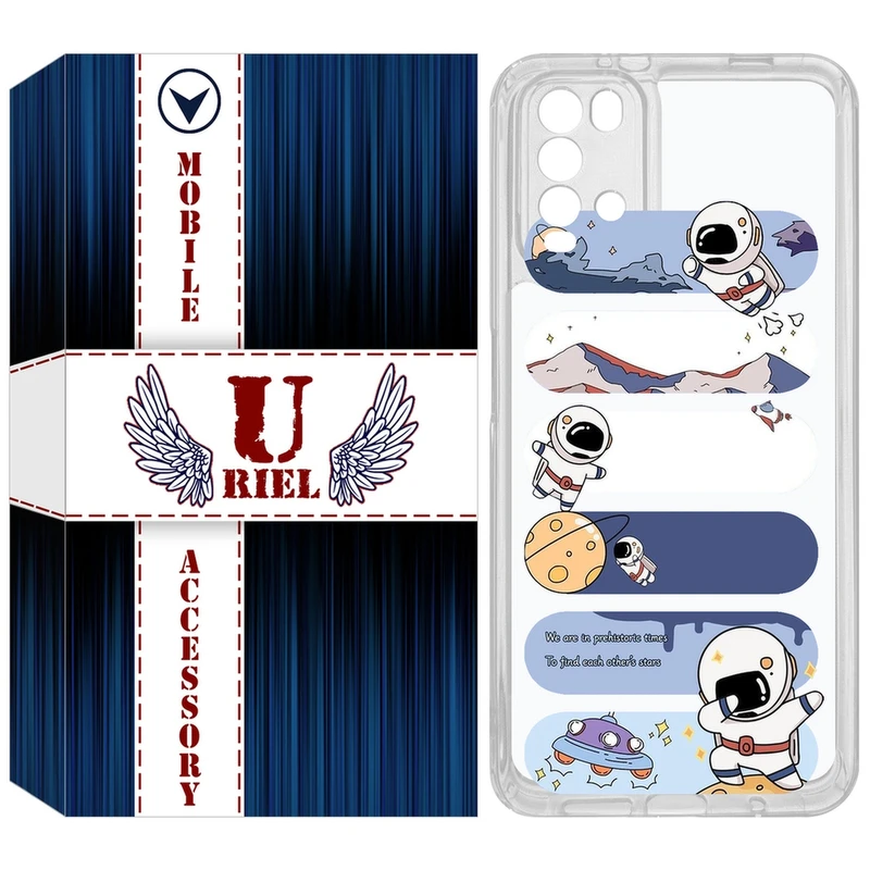 کاور یوریل مدل Clear کد 30 طرح کهکشان مناسب برای گوشی موبایل شیائومی Redmi 9T / Poco M3