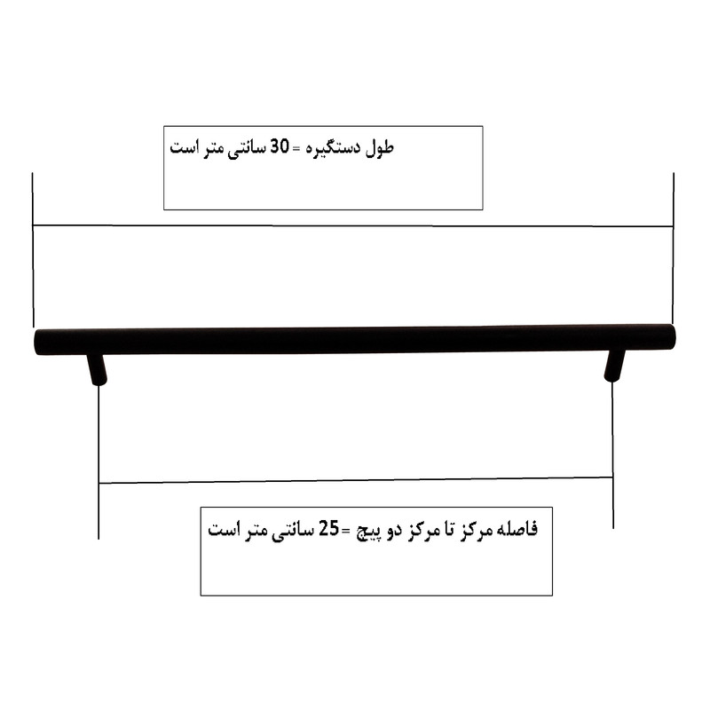 دستگیره کابینت و کمد مدل میله ای کد DS25 بسته 10 عددی دستگیره کابینت و کمد مدل میله ای کد DS25 بسته 10 عددی