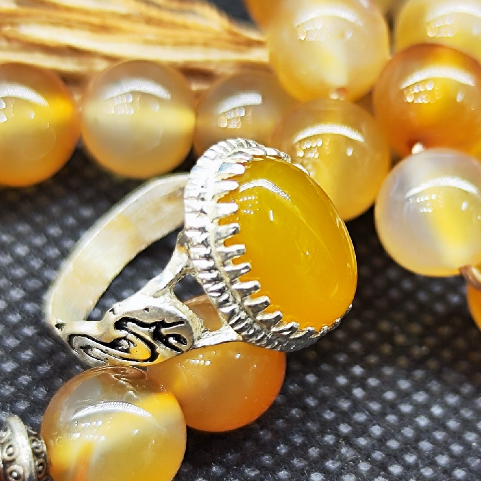 انگشتر نقره مردانه مدل سنگ شرف الشمس کد 22 انگشتر نقره مردانه مدل سنگ شرف الشمس کد 22