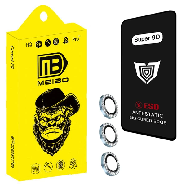 محافظ صفحه نمایش میبو مدل Super 9D Touch مناسب برای گوشی موبایل سامسونگ Galaxy a55 / a35 به همراه محافظ لنز دوربین