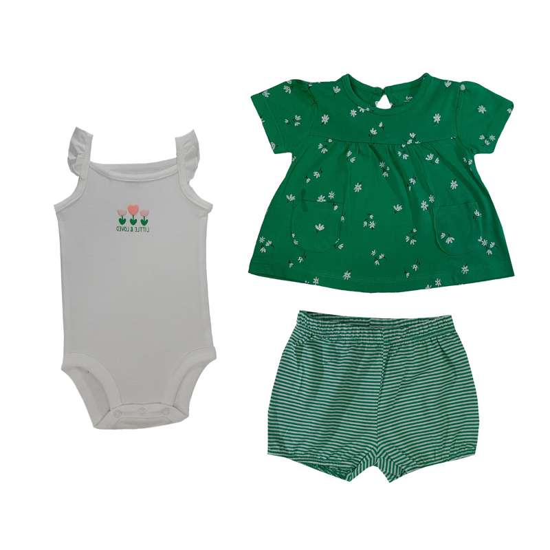 ست 3 تکه لباس نوزادی مدل 3012