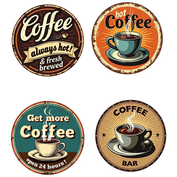  استیکر پارچه و لباس پاد آفرین طرح کافی coffee کد 4638