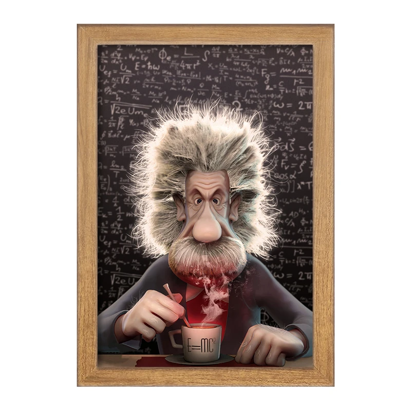 تابلو خندالو مدل آلبرت اینشتین کد F1294