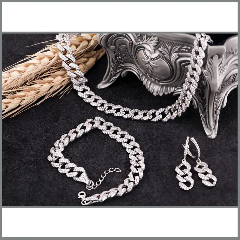 نیم ست نقره زنانه مدل GA-975