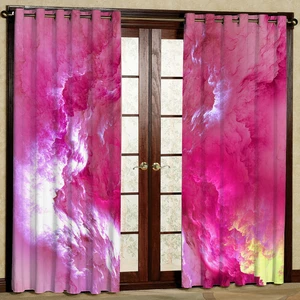 پرده مدل ابر و بادی مخمل پانچی کد 1014L سایز 140x280 سانتی متر