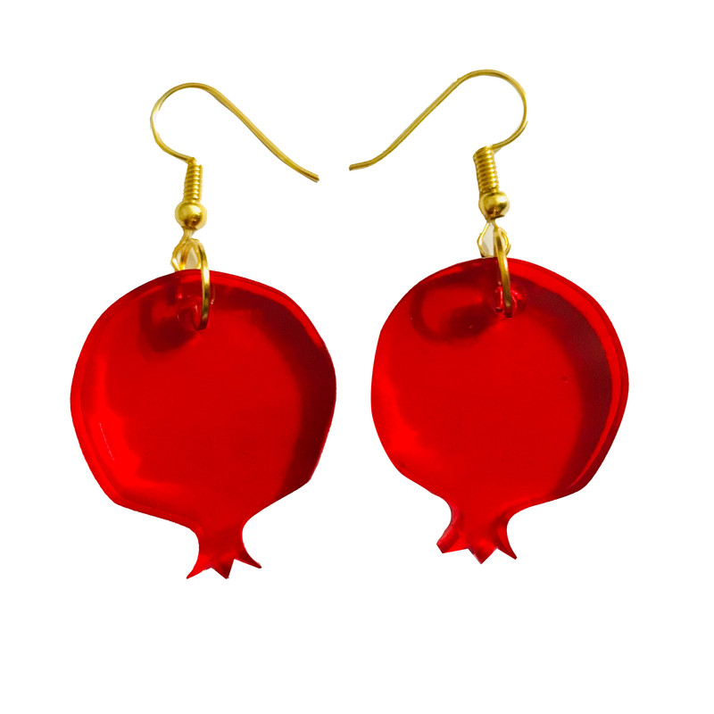 گوشواره دخترانه مدل انار کد یلدا 004