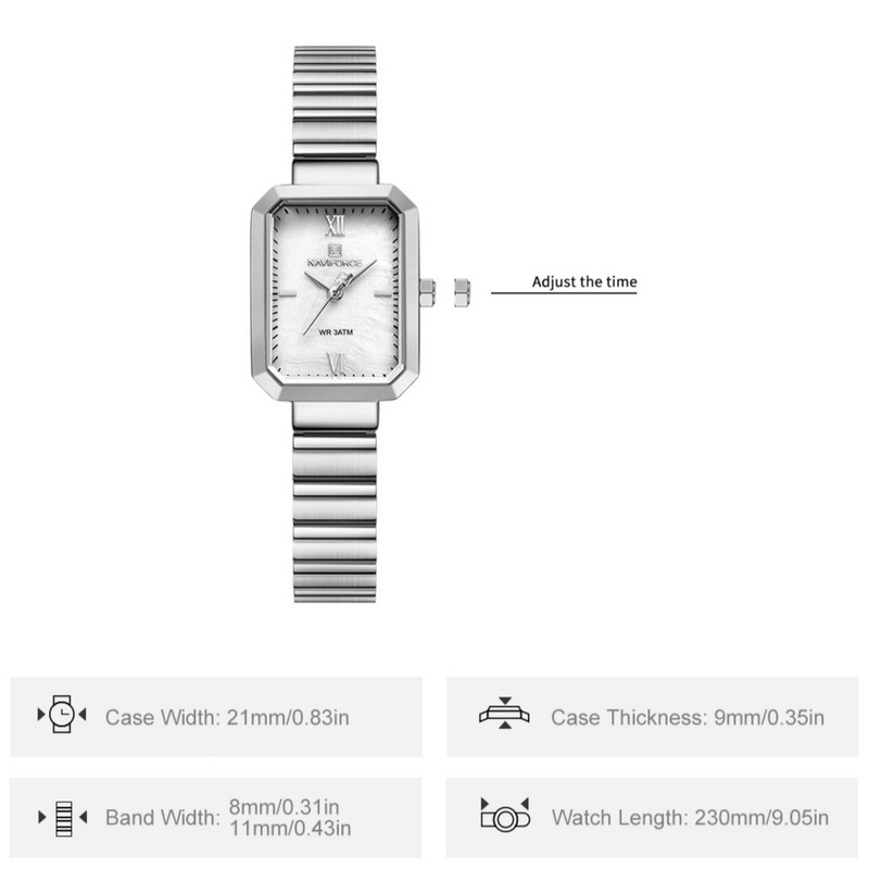 ساعت مچی عقربه‌ای کوارتز زنانه نیوی فورس مدل NF5050SS