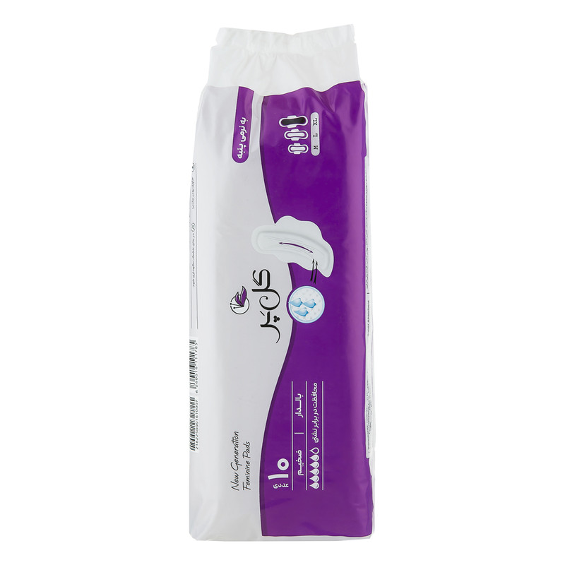 نوار بهداشتی گل پر مدل رویه مشبک بسته 10 عددی