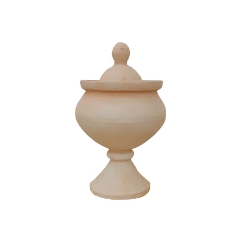 قندان سفالی خام مدل پایه دار کد z25