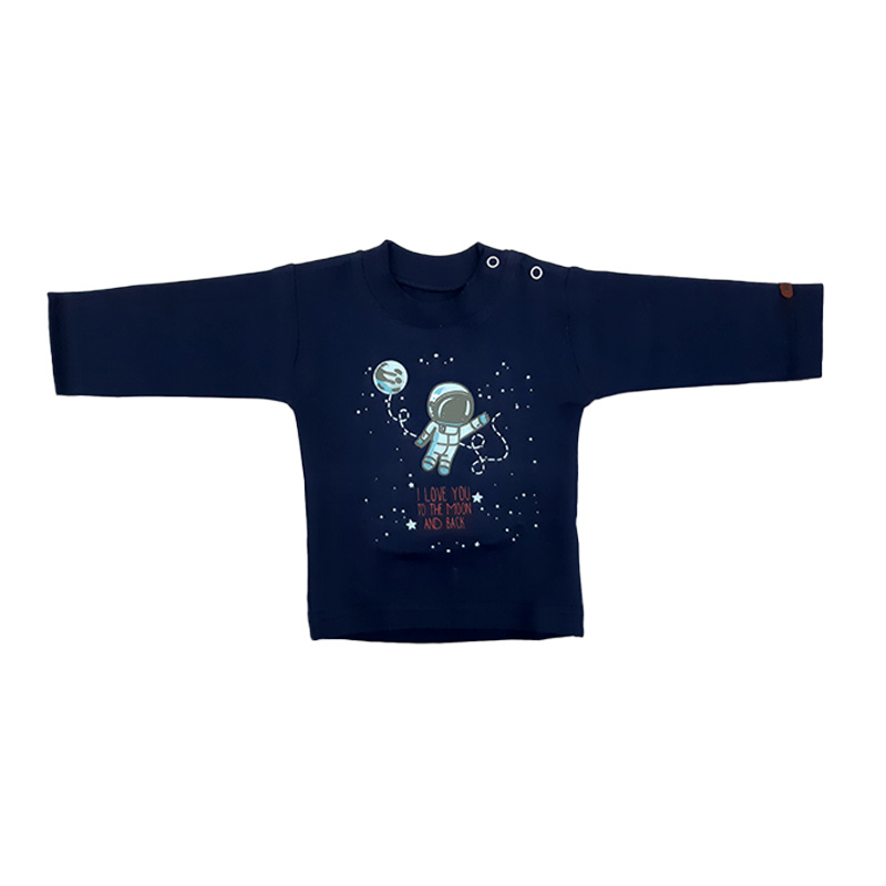 تی شرت آستین بلند نوزادی مدل فضانورد