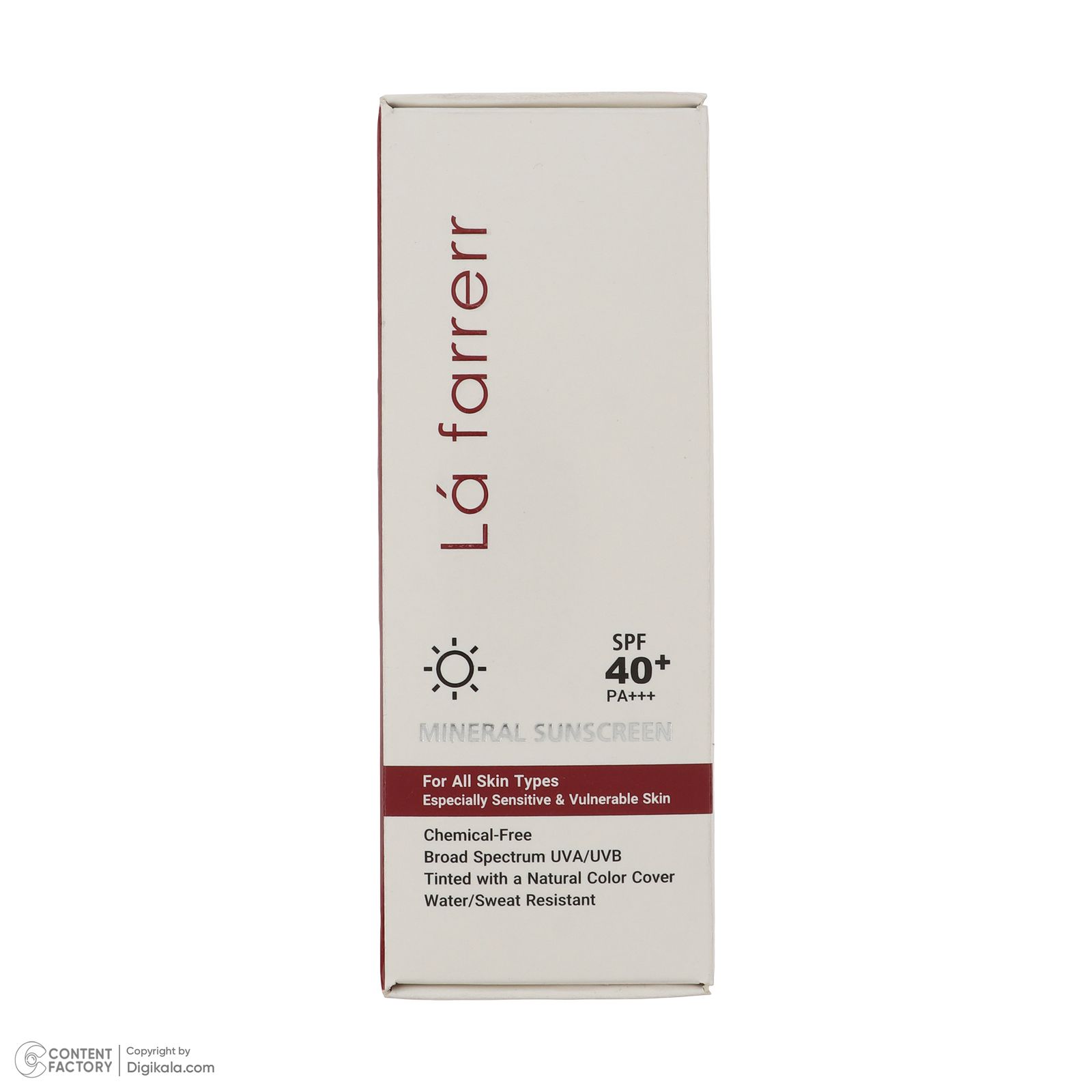 کرم ضد آفتاب رنگی لافارر SPF 40 مدل مینرال حاوی محافظ UVA و UVB و PA+++ ‌مناسب انواع پوست حجم 40 میلی‌لیتر -  - 2