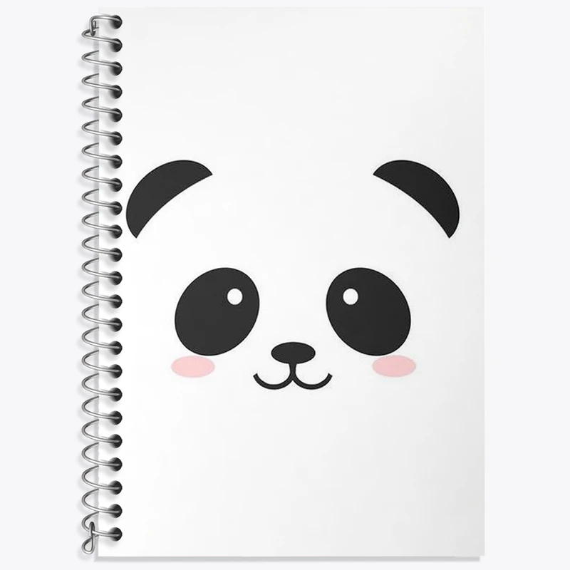 دفتر زبان 50 برگ خندالو مدل دو خط طرح پاندای کیوت کد N1948