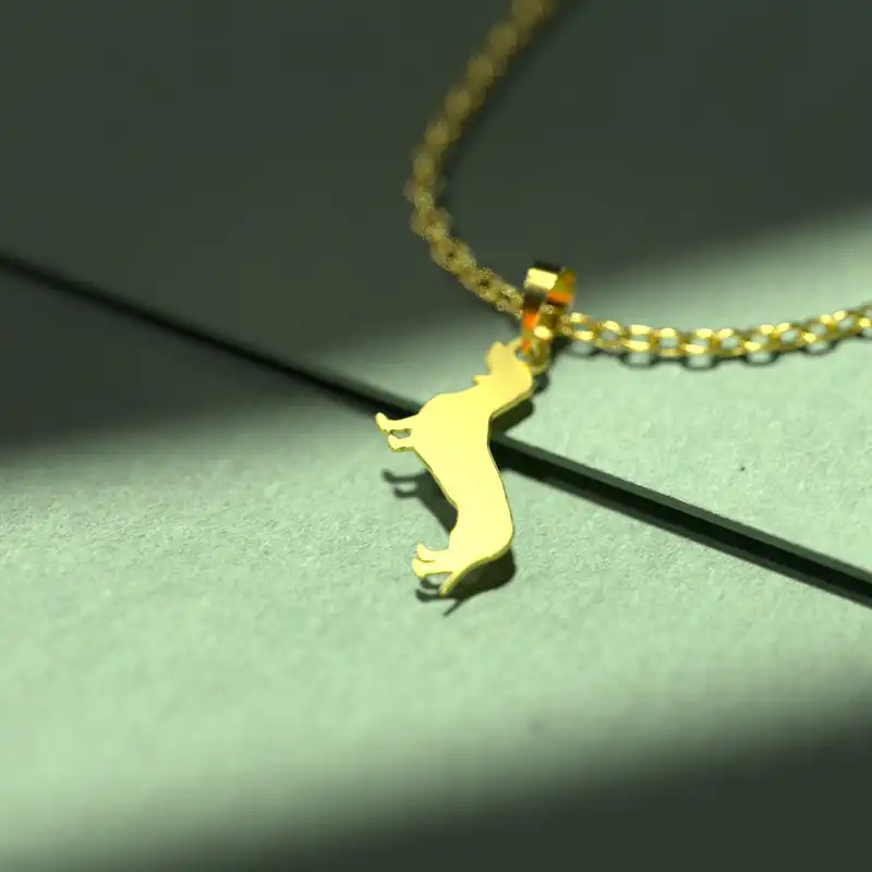 گردنبند طلا 18 عیار زنانه مدوپد مدل سگ کد J3-1-1209