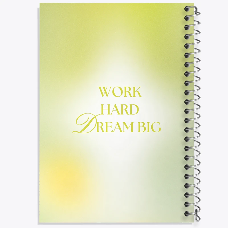 دفتر شطرنجی 50 برگ خندالو طرح Work Hard Dream Big کد N2361