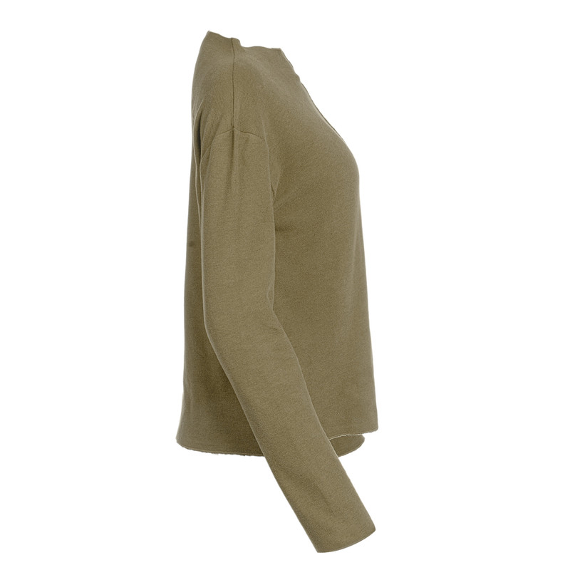 بلوز آستین بلند یقه برگردان زنانه سرژه مدل 203529 رنگ سبز