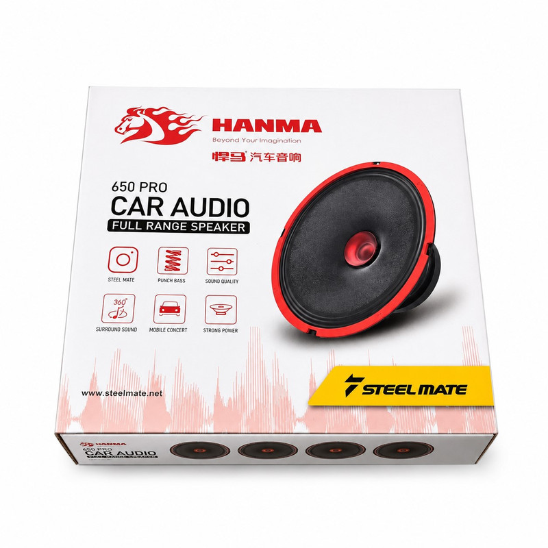 میدرنج درب جلو راست خودرو هنما مدل CAR AUDIO 650 PRO سایز 6.5 اینچ بسته 2 عددی