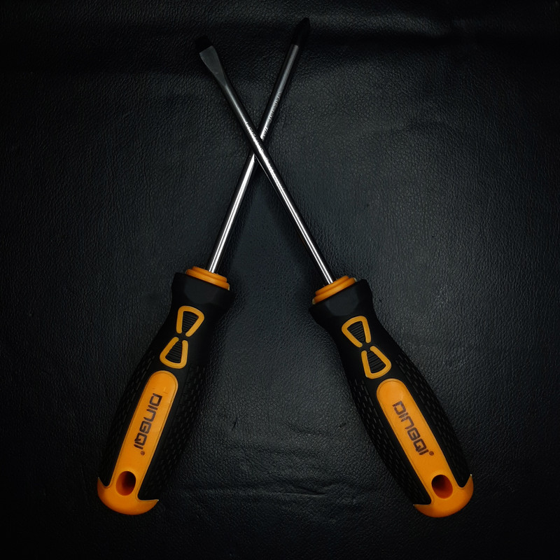 پیچ گوشتی یک سر چهارسو یک سر دو سو دینگشی مدل DQR-36542 بسته 7 عددی