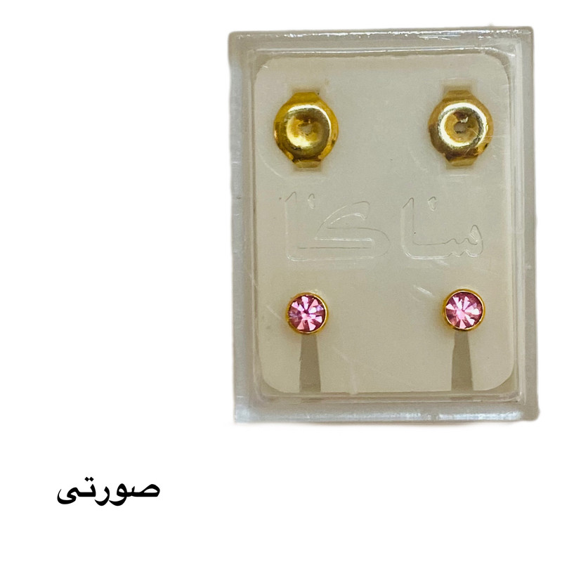 گوشواره زنانه مدل ساکا مدل نگین دار