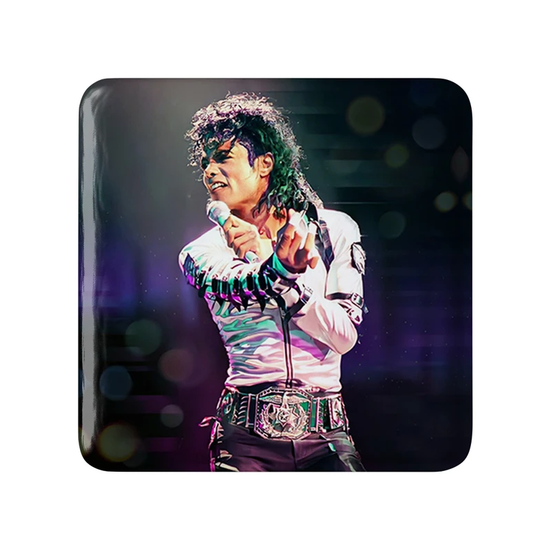 مگنت خندالو طرح مایکل جکسون Michael Jackson  مدل مربعی کد 19235