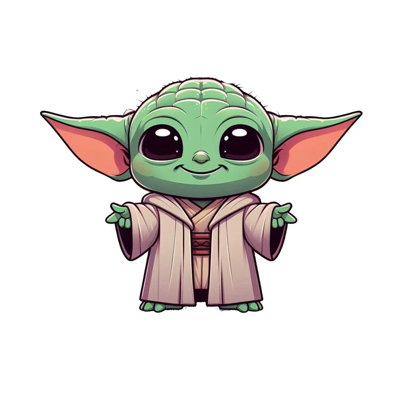 استیکر لپ تاپ و موبایل مدل سریال طرح بچه یودا جنگ ستارگان baby yoda Star wars کد 4927